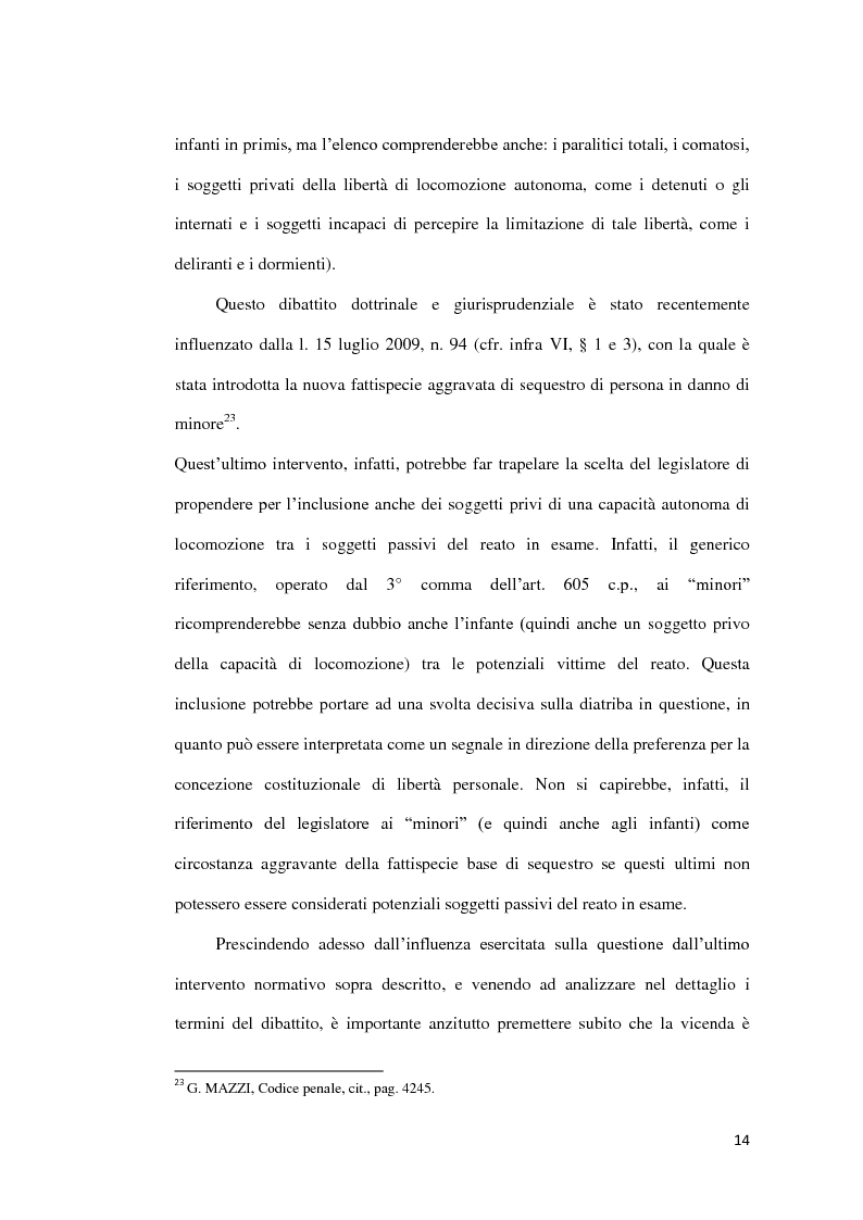 Anteprima della tesi: Il sequestro di persona, Pagina 11