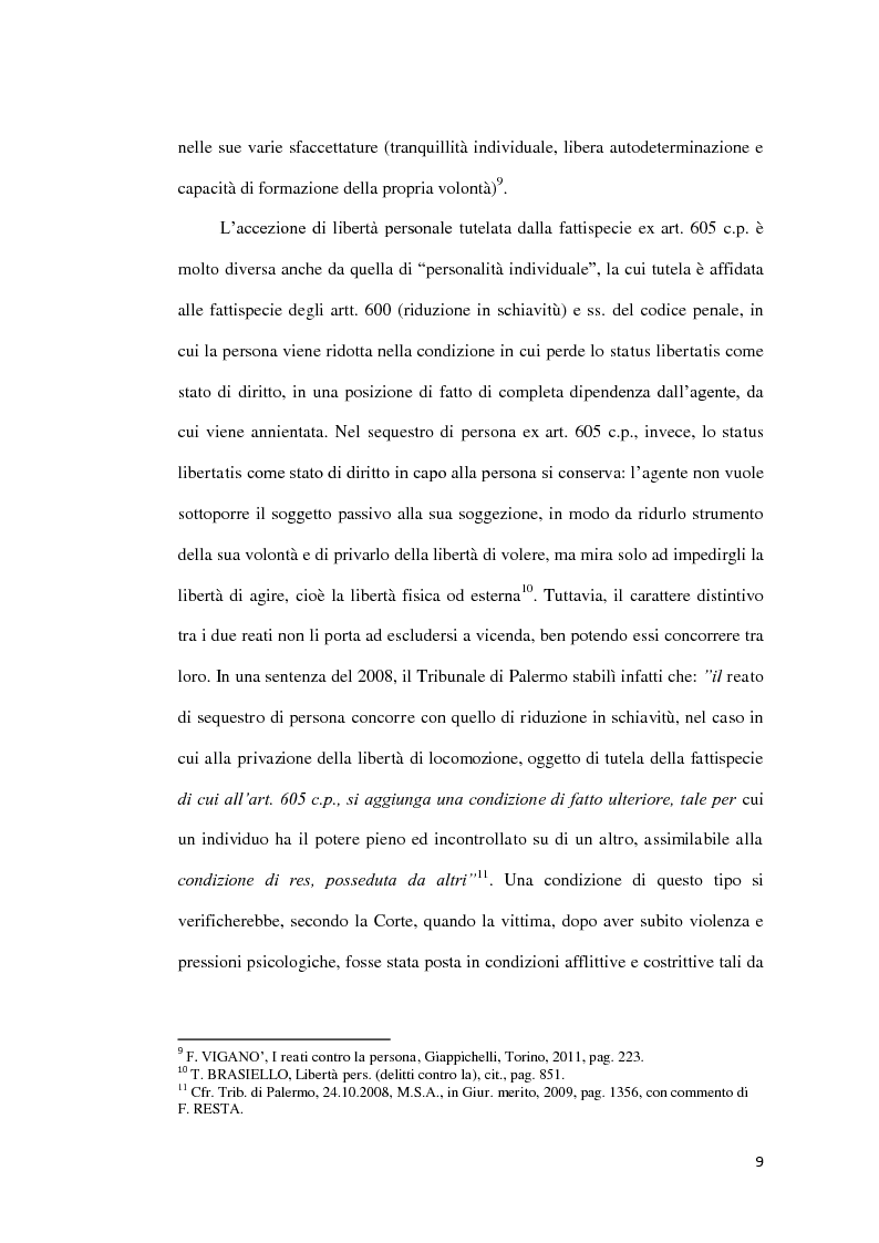 Anteprima della tesi: Il sequestro di persona, Pagina 6