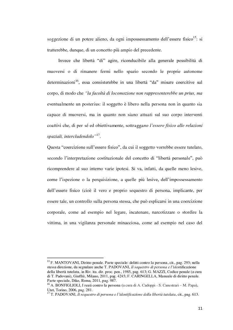 Anteprima della tesi: Il sequestro di persona, Pagina 8