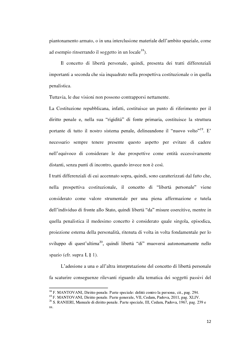 Anteprima della tesi: Il sequestro di persona, Pagina 9