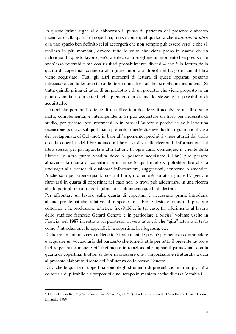 Anteprima della tesi: I libri dietro la quarta. Ruoli e forme della quarta di copertina, Pagina 3