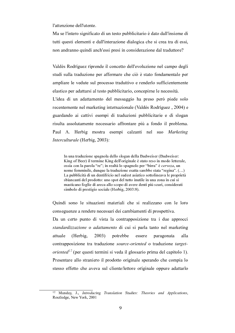 Anteprima della tesi: Esplorando le sfide della traduzione pubblicitaria nel 21esimo secolo:
analisi di pubblicità nel campo dei prodotti di bellezza, Pagina 6