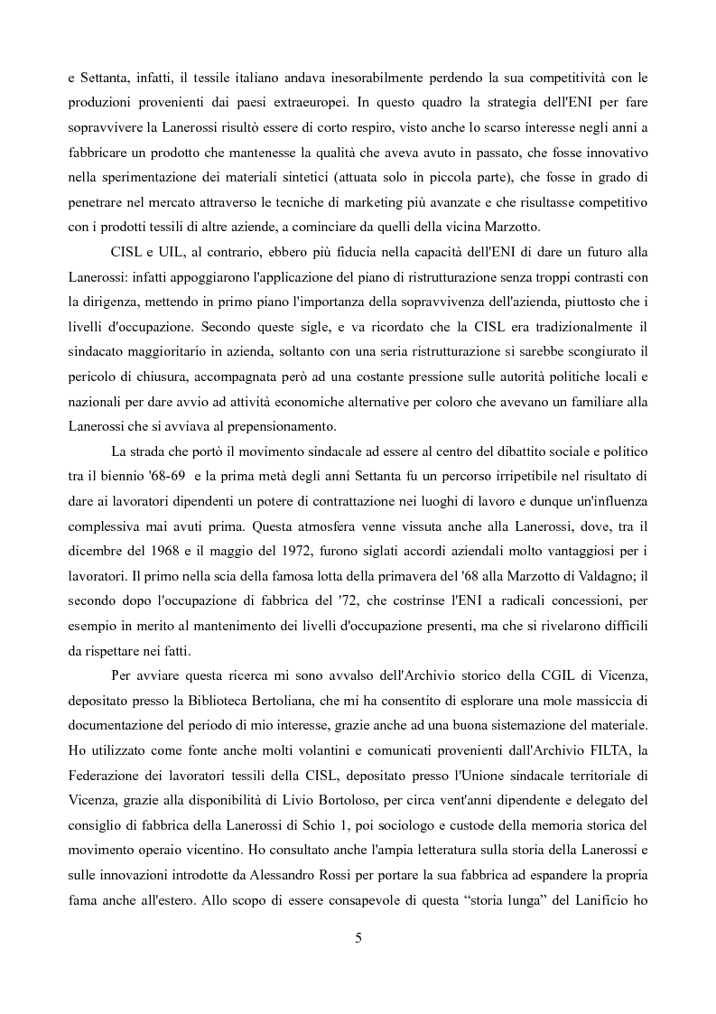 Anteprima della tesi: Sindacati e Partecipazioni statali. Il caso Lanerossi-ENI (1959-1973), Pagina 4