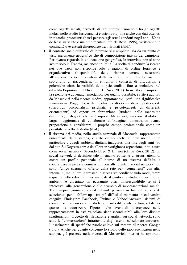 Anteprima della tesi: ''La psicoanalisi, la sua immagine e il suo pubblico'', cinquant'anni dopo. Indagine empirica sulle rappresentazioni sociali della psicoanalisi tramite lo strumento delle trame associative., Pagina 11