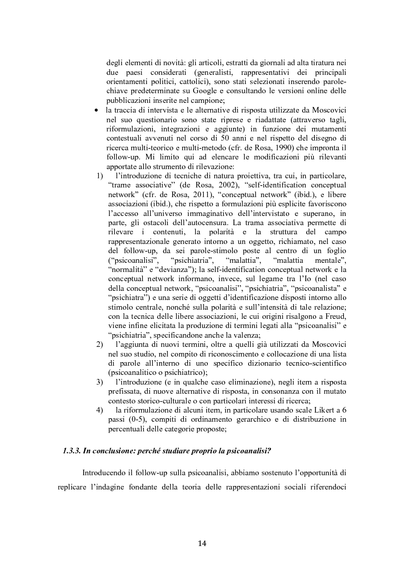 Anteprima della tesi: ''La psicoanalisi, la sua immagine e il suo pubblico'', cinquant'anni dopo. Indagine empirica sulle rappresentazioni sociali della psicoanalisi tramite lo strumento delle trame associative., Pagina 12