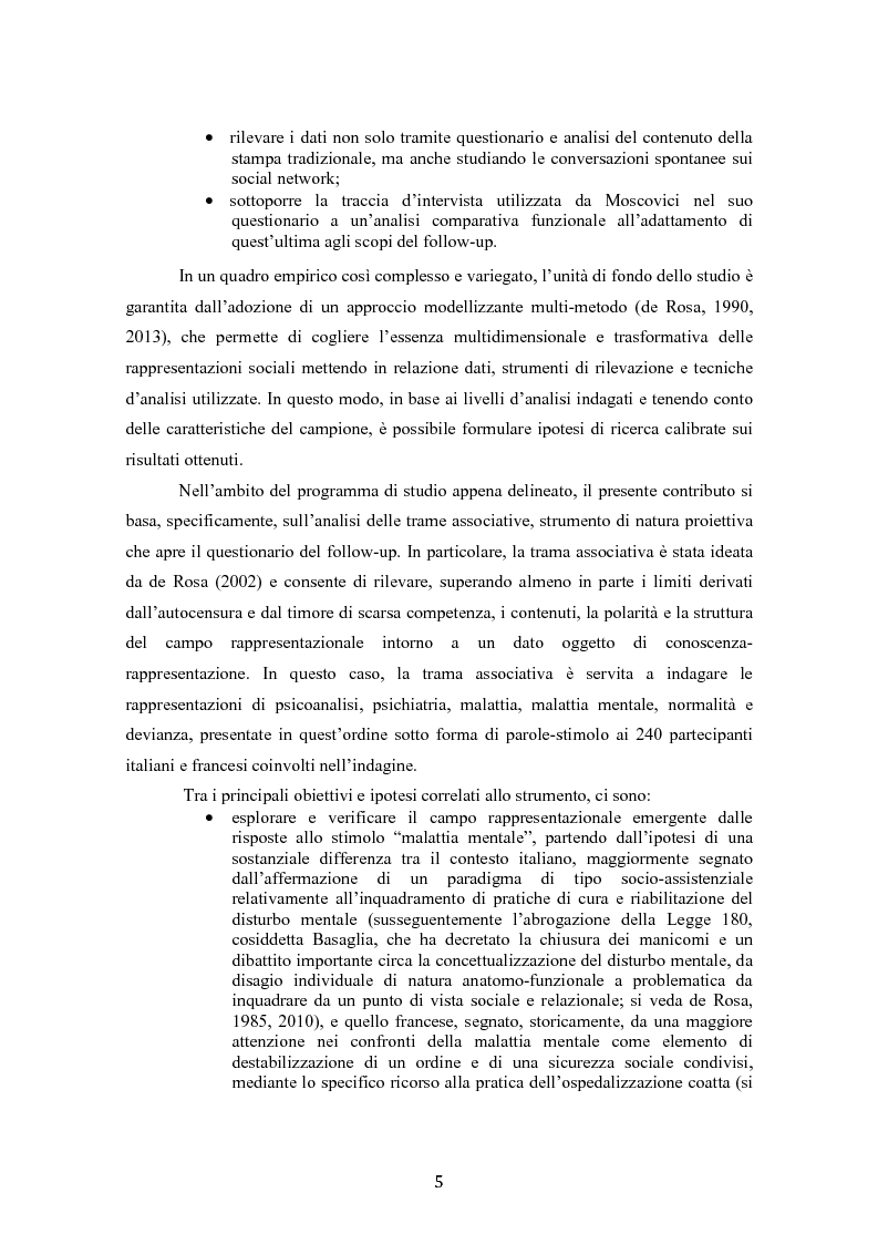 Anteprima della tesi: ''La psicoanalisi, la sua immagine e il suo pubblico'', cinquant'anni dopo. Indagine empirica sulle rappresentazioni sociali della psicoanalisi tramite lo strumento delle trame associative., Pagina 3