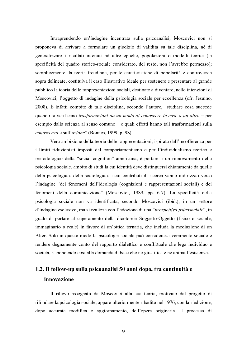 Anteprima della tesi: ''La psicoanalisi, la sua immagine e il suo pubblico'', cinquant'anni dopo. Indagine empirica sulle rappresentazioni sociali della psicoanalisi tramite lo strumento delle trame associative., Pagina 7