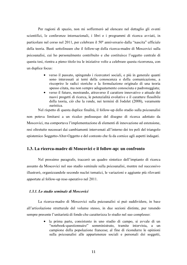 Anteprima della tesi: ''La psicoanalisi, la sua immagine e il suo pubblico'', cinquant'anni dopo. Indagine empirica sulle rappresentazioni sociali della psicoanalisi tramite lo strumento delle trame associative., Pagina 9