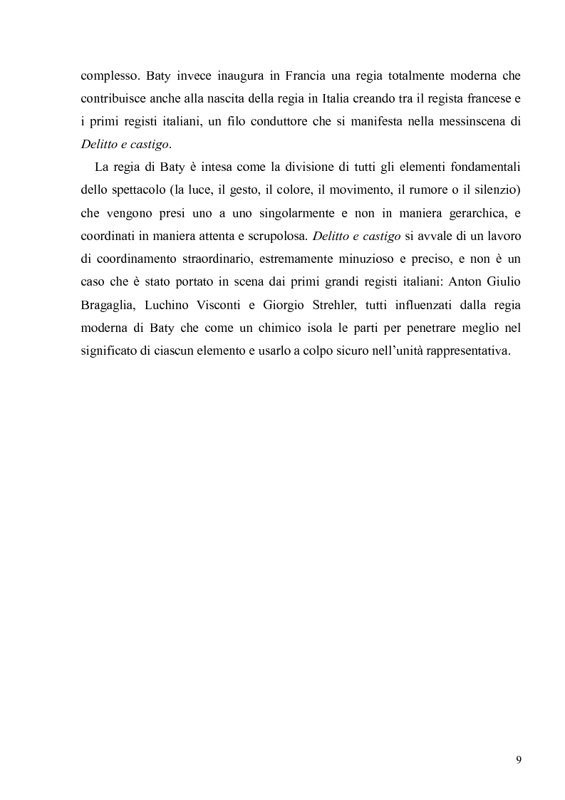 Anteprima della tesi: Dostoevskij a teatro: le messinscene di "Delitto e castigo" dalla Francia all'Italia, Pagina 9