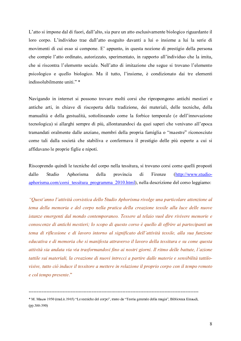 Anteprima della tesi: L'arte della tessitura: dimensione antropologica tra passato e presente, Pagina 4