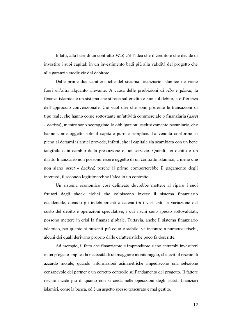 Estratto dalla tesi: Gestione del rischio nella finanza islamica