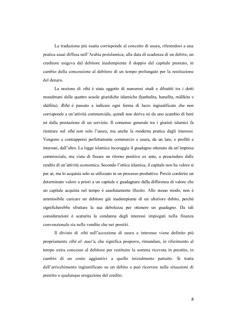 Anteprima della tesi: Gestione del rischio nella finanza islamica , Pagina 6