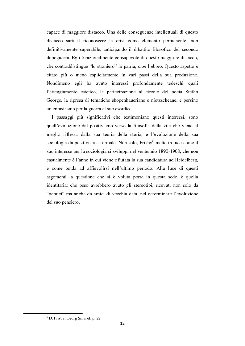 Anteprima della tesi: La Geschichtsphilosophie di Georg Simmel: un inquadramento storico-biografico, Pagina 11
