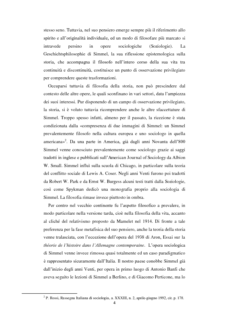 Anteprima della tesi: La Geschichtsphilosophie di Georg Simmel: un inquadramento storico-biografico, Pagina 3