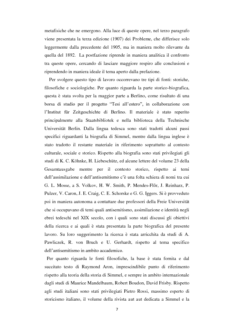 Anteprima della tesi: La Geschichtsphilosophie di Georg Simmel: un inquadramento storico-biografico, Pagina 6