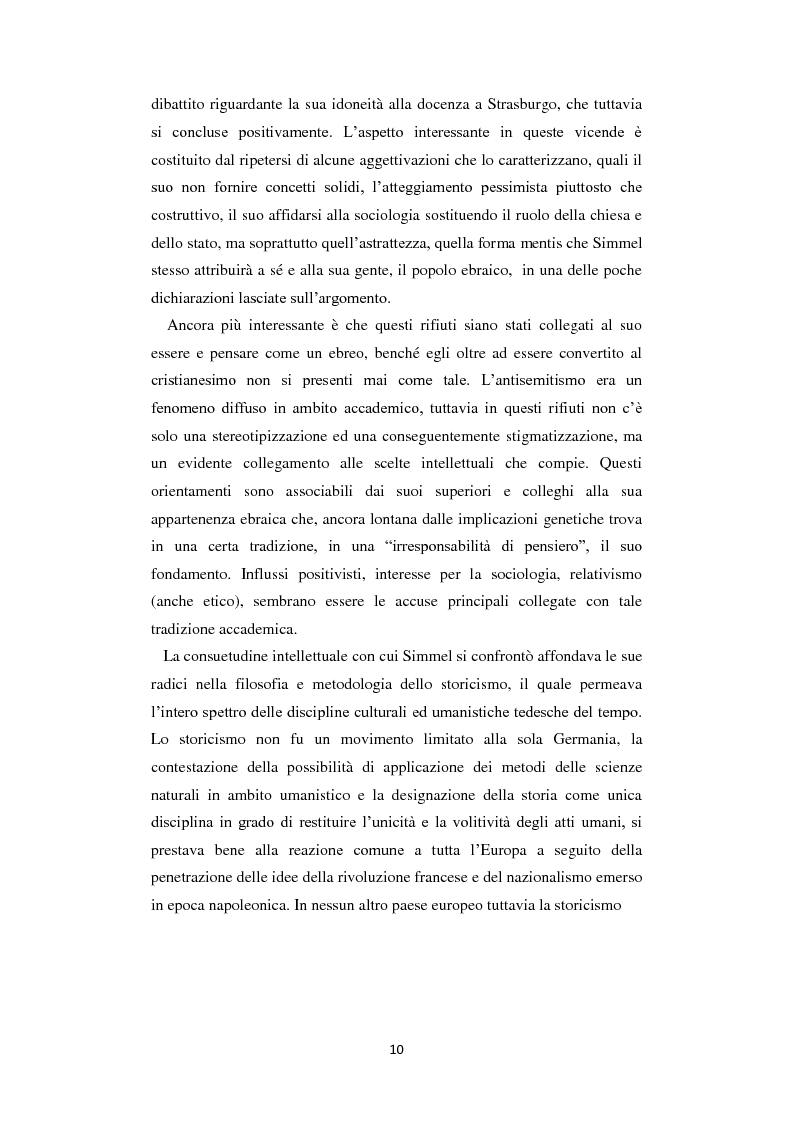 Anteprima della tesi: La Geschichtsphilosophie di Georg Simmel: un inquadramento storico-biografico, Pagina 9