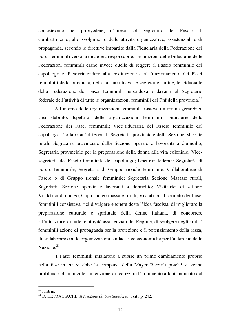 Anteprima della tesi: Le Donne, le Organizzazioni e le Politiche Femminili durante il Fascismo., Pagina 11
