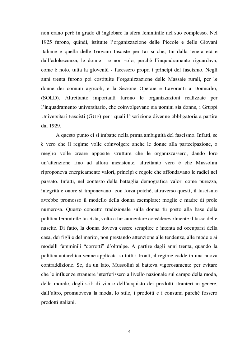 Anteprima della tesi: Le Donne, le Organizzazioni e le Politiche Femminili durante il Fascismo., Pagina 3