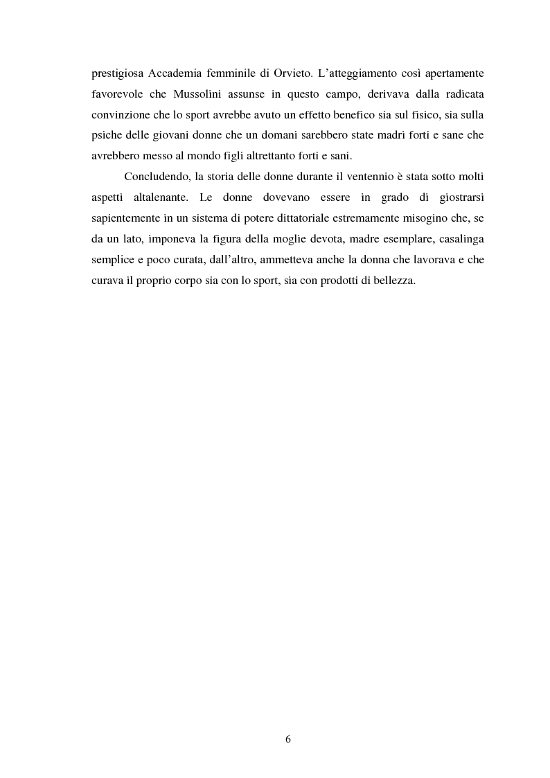 Anteprima della tesi: Le Donne, le Organizzazioni e le Politiche Femminili durante il Fascismo., Pagina 5