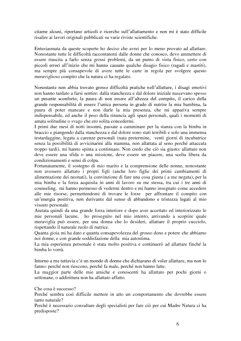 Anteprima della tesi: L'intervento di counseling come sostegno all'allattamento materno, Pagina 4