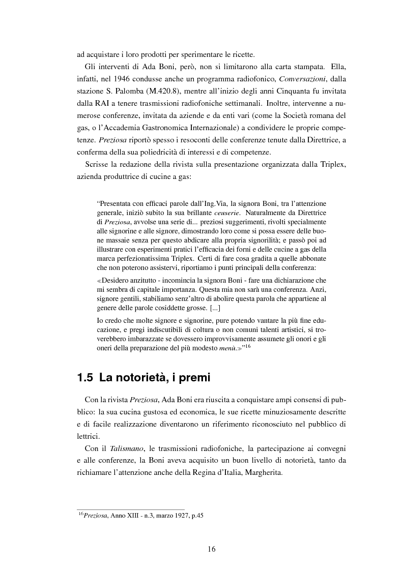 Anteprima della tesi: Ada Boni e la sua rivista ''Preziosa''. Rivista di economia domestica per signore (1915-1959), Pagina 13