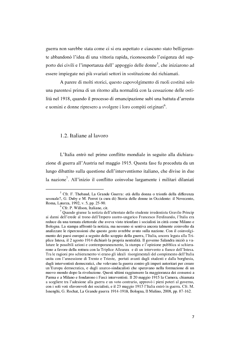 Anteprima della tesi: Donne lontano dal Fronte: la Grande guerra attraverso il «Corriere Meridionale» (1915-1918), Pagina 7