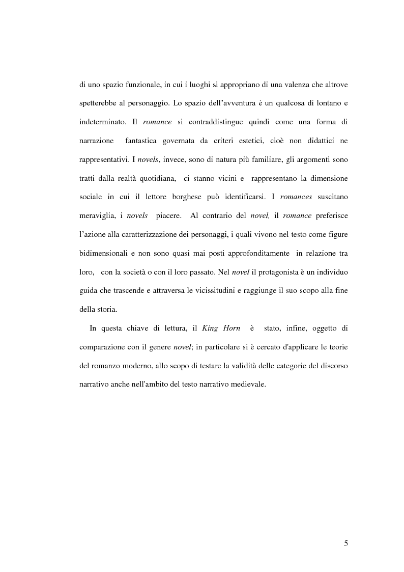 Anteprima della tesi: King Horn: alba del romanzo inglese, Pagina 5