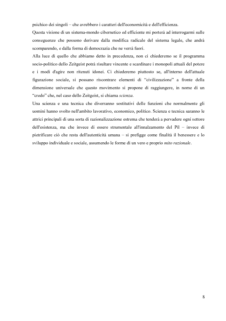 Anteprima della tesi: La sociologia processuale nello studio dei movimenti sociali contemporanei. Il caso Zeitgeist., Pagina 6