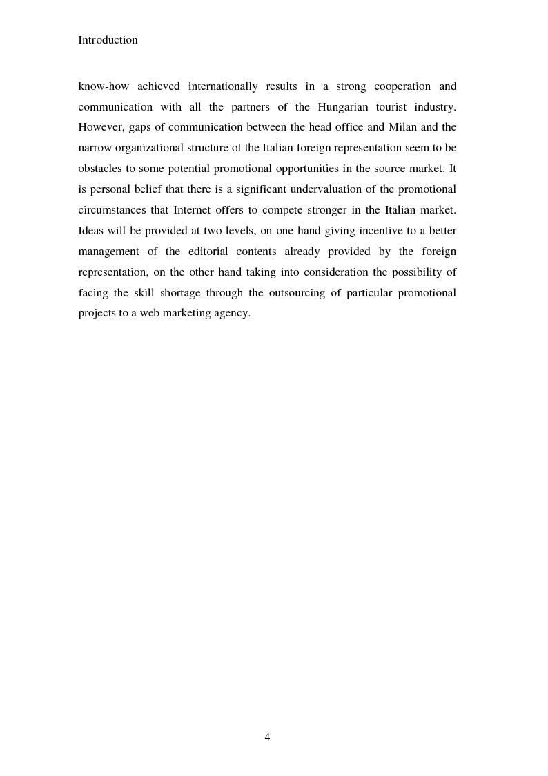 Anteprima della tesi: Hungary as a tourist product:
theoretical and promotional issues
, Pagina 5