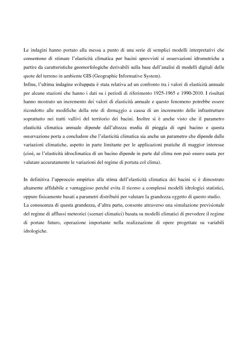 Anteprima della tesi: Analisi dell’elasticità climatica per i bacini appenninici dell’Emilia Romagna, Pagina 6