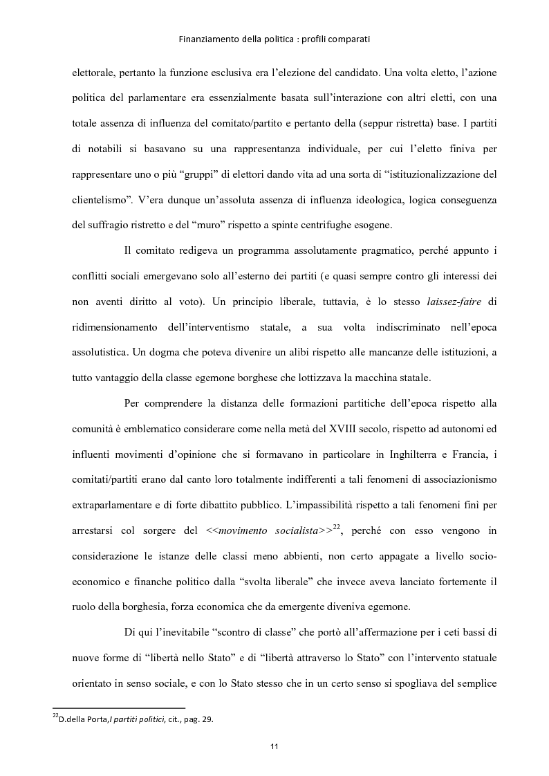 Anteprima della tesi: Finanziamento della politica : profili comparati, Pagina 12