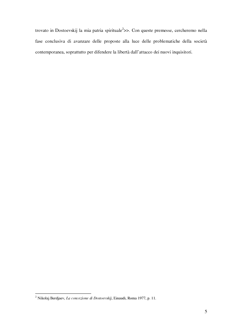 Anteprima della tesi: La Leggenda del Grande Inquisitore e la questione ontologica della libertà, Pagina 4