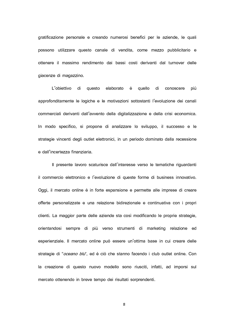 Anteprima della tesi: Nuove forme di commercio elettronico: i temporary outlet online, Pagina 3