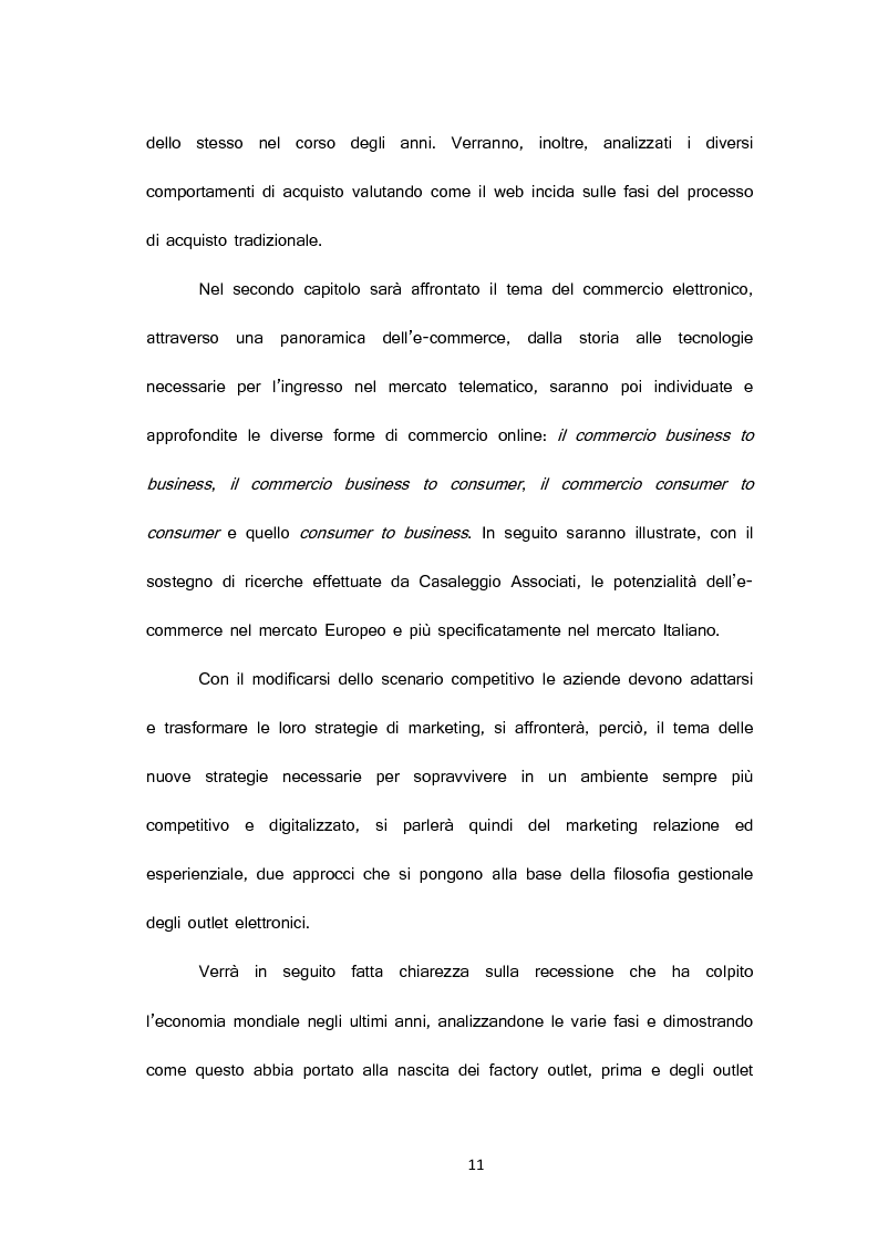 Anteprima della tesi: Nuove forme di commercio elettronico: i temporary outlet online, Pagina 6