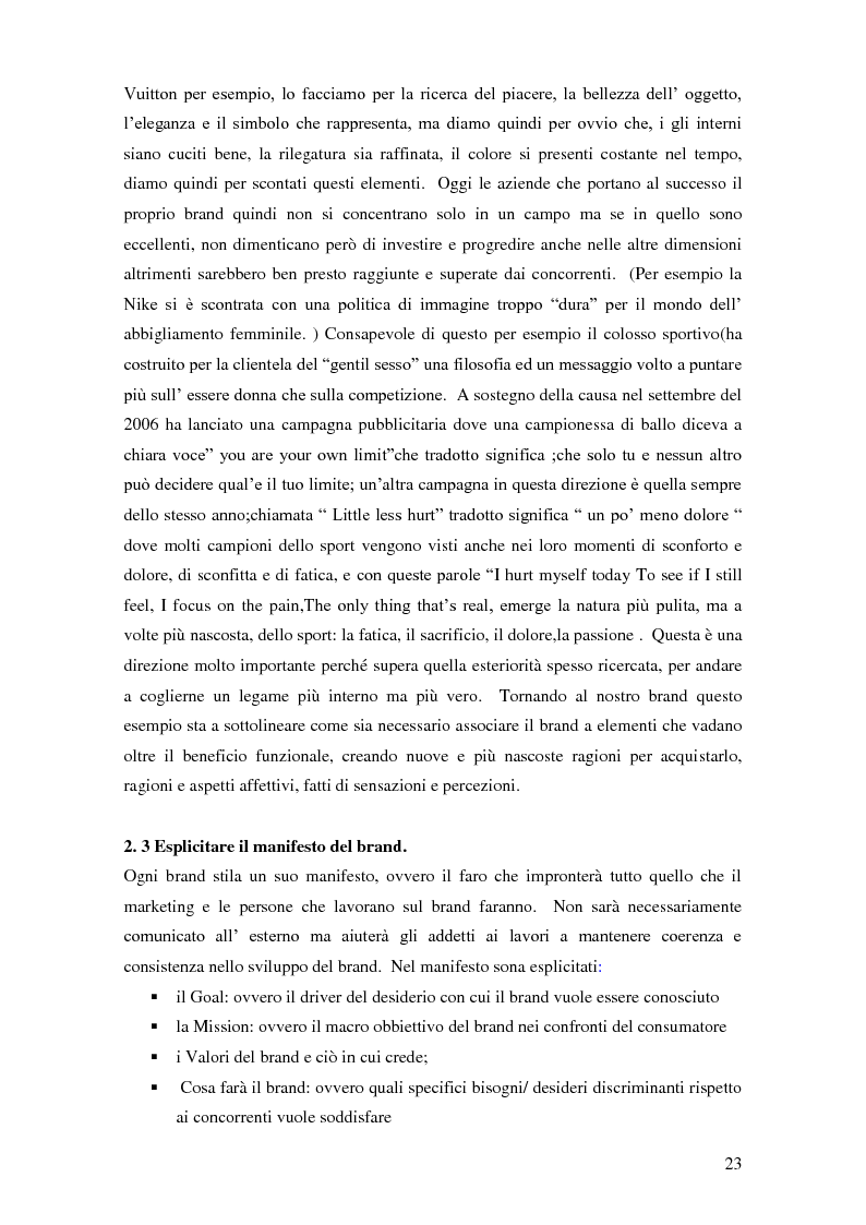 Estratto dalla tesi: Vertical Branding nella moda
