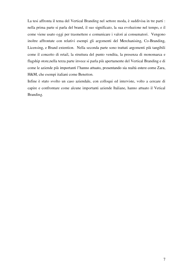 Anteprima della tesi: Vertical Branding nella moda, Pagina 3