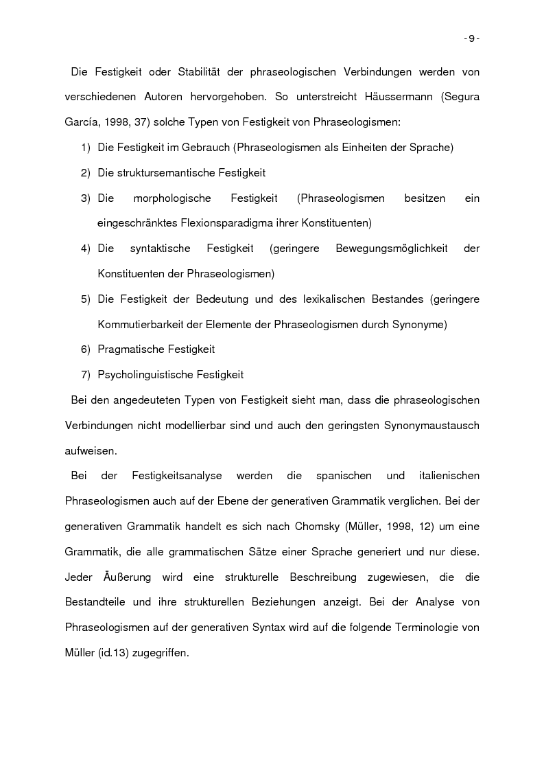 Anteprima della tesi: Korpusbasierte kontrastive Analyse von spanischen und italienischen Phraseologismen, Pagina 6