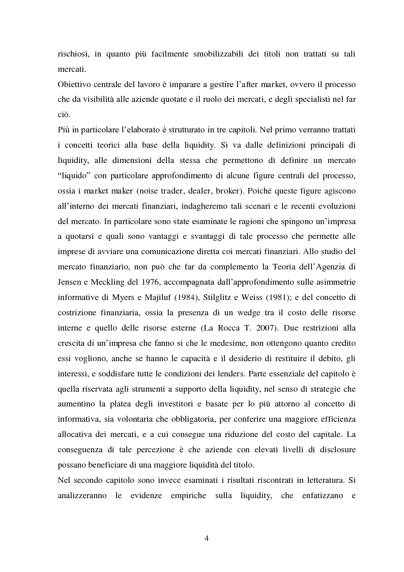 Anteprima della tesi: Liquidity e Valore: un'Analisi Empirica in Italia, Pagina 3