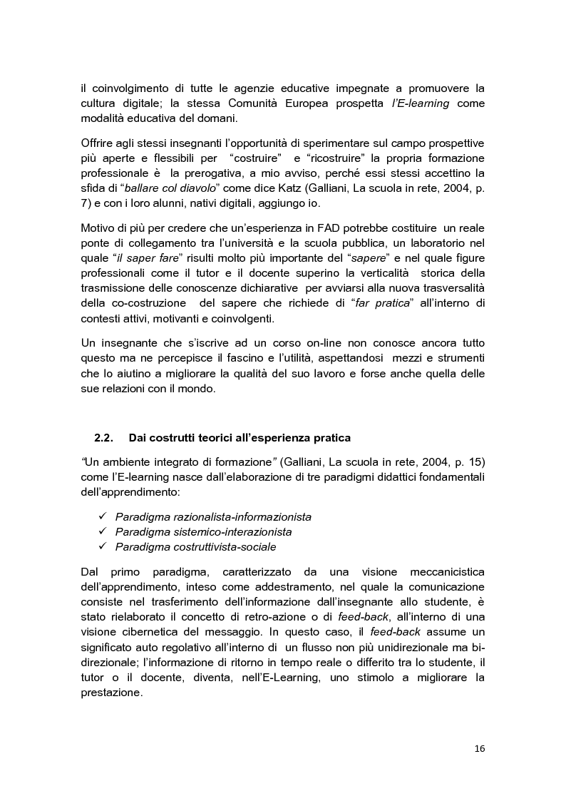 Anteprima della tesi: E-Tutor:una figura di riferimento nell'apprendimento online - attraverso la rappresentazione degli studenti, Pagina 12
