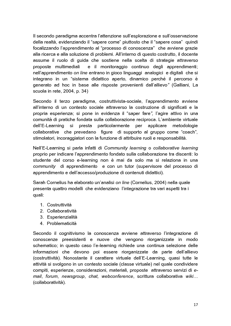 Anteprima della tesi: E-Tutor:una figura di riferimento nell'apprendimento online - attraverso la rappresentazione degli studenti, Pagina 13