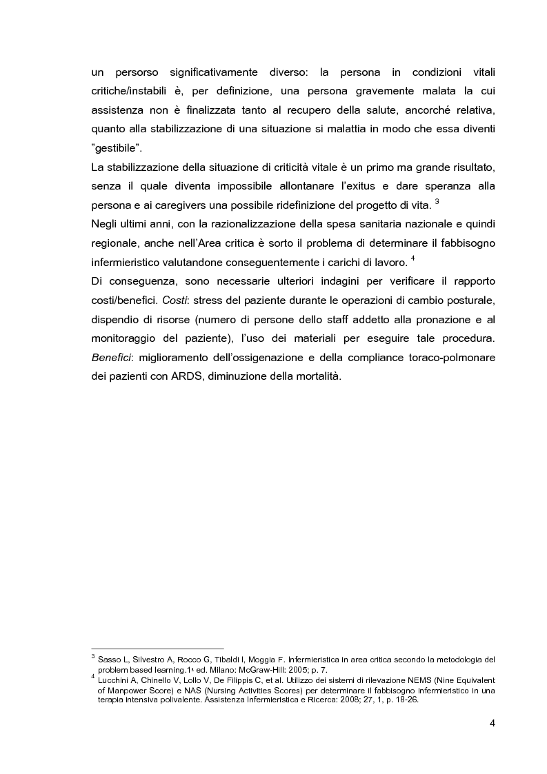 Anteprima della tesi: Problematiche di nursing nel paziente critico ventilato artificialmente in posizione prona, Pagina 7