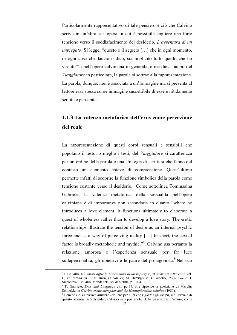 Anteprima della tesi: Scrittura (e lettura) del desiderio. Gli Incipit di ''Se una notte d'Inverno un Viaggiatore'' di Italo Calvino., Pagina 8
