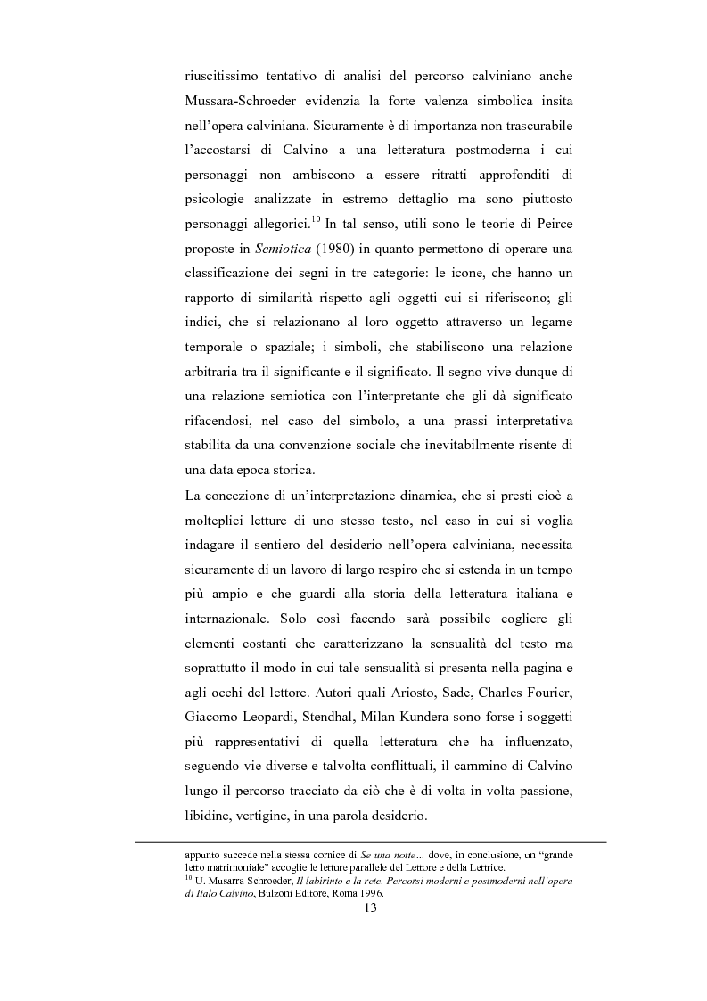 Anteprima della tesi: Scrittura (e lettura) del desiderio. Gli Incipit di ''Se una notte d'Inverno un Viaggiatore'' di Italo Calvino., Pagina 9