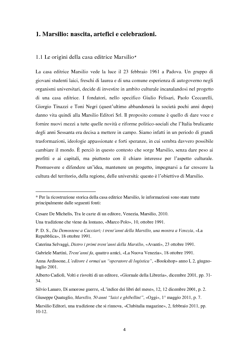 Anteprima della tesi: Marsilio: breve storia di una grande casa editrice, Pagina 3