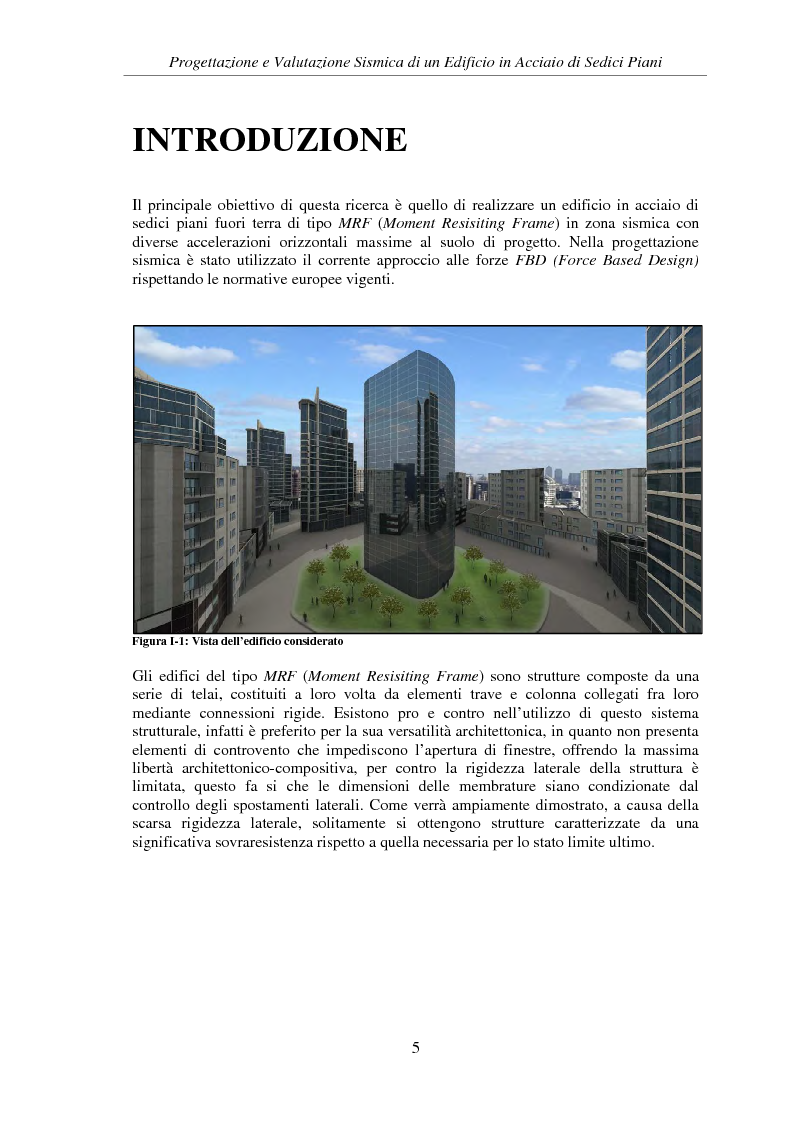 Anteprima della tesi: Progettazione e valutazione sismica di un edificio in acciaio di sedici piani, Pagina 3
