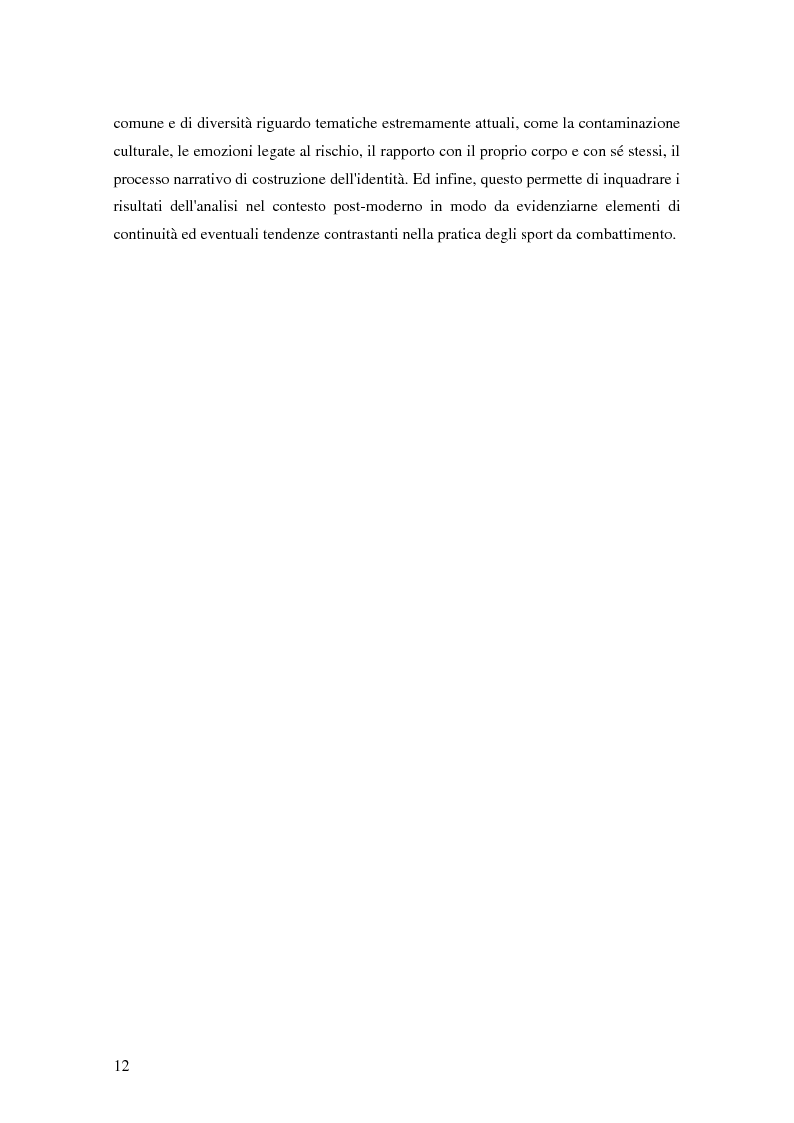 Anteprima della tesi: Gli sport da combattimento nella società contemporanea: ricerca di piacere e di significato, Pagina 10