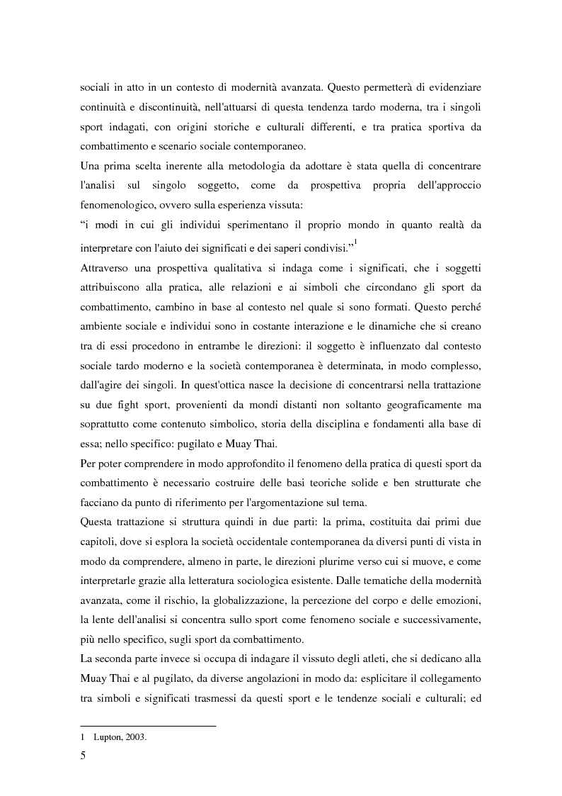 Anteprima della tesi: Gli sport da combattimento nella società contemporanea: ricerca di piacere e di significato, Pagina 3