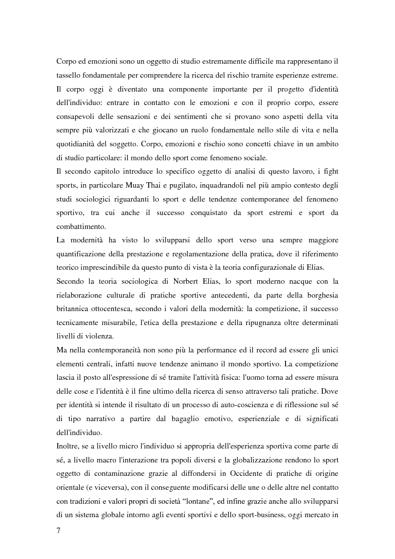 Anteprima della tesi: Gli sport da combattimento nella società contemporanea: ricerca di piacere e di significato, Pagina 5