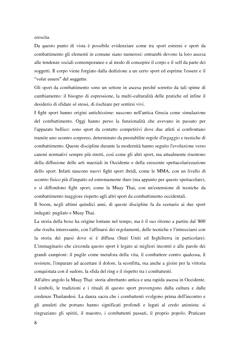 Anteprima della tesi: Gli sport da combattimento nella società contemporanea: ricerca di piacere e di significato, Pagina 6