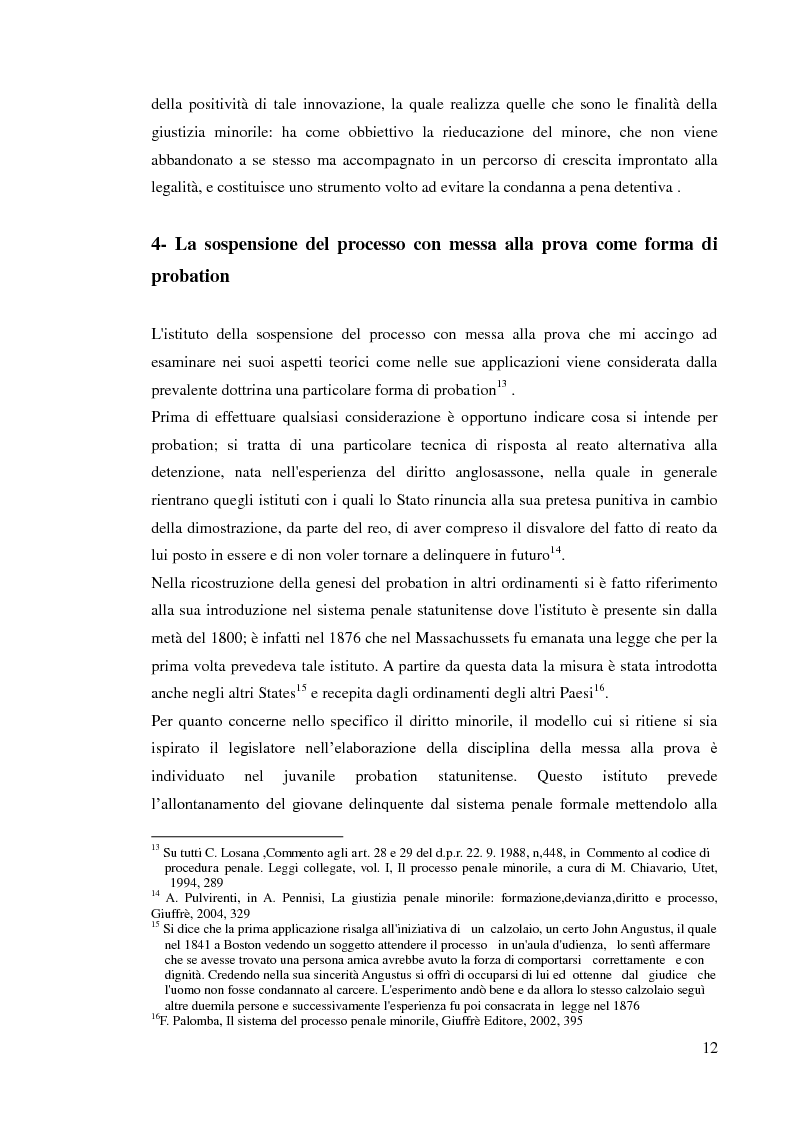 Anteprima della tesi: Sospensione del processo e messa alla prova, Pagina 10